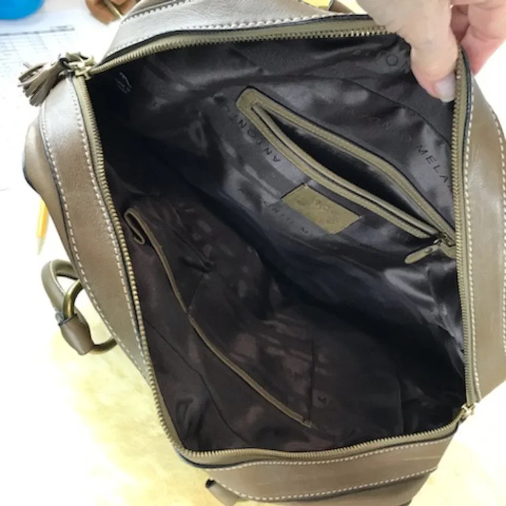 Antonio Milani tan leather Satchel bag